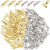 100pcs 2 Colors Brass Screw Clasps KK-NB0002-66-1