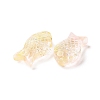 Transparent Spray Painted Glass Beads X1-GLAA-I050-10F-2