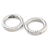 Non-Tarnish 304 Stainless Steel Spring Gate Rings X-STAS-Q032-1B-1