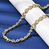Brass Micro Pave Cubic Zirconia Geometric Tennis Necklaces NJEW-C121-02B-G-1