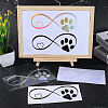 Gorgecraft 15 Sheets 3 Colors Infinity & Heart & Dog Paw Print PVC Waterproof Car Stickers DIY-GF0008-96-4