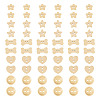 100Pcs 5 Styles Wooden Buttons BUTT-TA0001-46-2