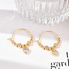 Brass Micro Pave Clear Cubic Zirconia Hoop Earrings EJEW-U040-02G-2