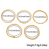 5Pcs 5 Styles Summer Brass Cross Round Beaded Stretch Bracelet Sets FV3491-4