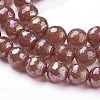 Electroplate Natural Carnelian Beads Strands G-P430-10-B-3