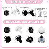 25Sets Flat Round Plastic Doll Craft Eyes FIND-GA0005-41-2