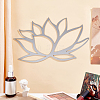 Iron Metal Lotus Wall Art Decor DJEW-WH0015-28-6