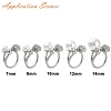 Non-Tarnish 304 Stainless Steel Open Cuff Ring Findings STAS-K263-03P-4