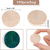 Unfinished Wooden Discs WOOD-WH0030-12-3