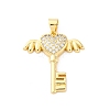 Brass Micro Pave Cubic Zirconia Pendants KK-S510-22G-1