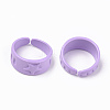 Spray Painted Alloy Cuff Rings RJEW-T011-30C-RS-2