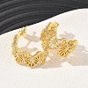 Brass Micro Pave Cubic Zirconia Stud Earrings for Women KK-CBA760A-02G-2
