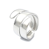 304 Stainless Steel Open Cuff Rings RJEW-M019-51P-1