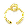 Rack Plating Brass Open Cuff Rings for Women RJEW-F162-01G-O-3