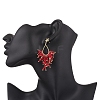 Handmade Glass Seed Beads Dangle Stud Earrings EJEW-MZ00564-03-3