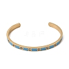 304 Stainless Steel Pave Clear Cubic Zirconia Open Cuff Bangles for Women SA-CBAC920-16G-4