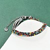 304 Stainless Steel Rhinestone Cup Chain Bracelets for Women BJEW-Z143-23P-01-1