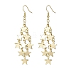 Star 304 Stainless Steel Dangle Earrings EJEW-TA00771-01-3