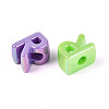 UV Plating Opaque Acrylic European Beads OACR-M027-03R-3