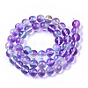 Transparent Spray Painted Glass Bead Strands X-GLAA-N035-03C-B03-2