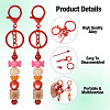 Spritewelry 5Pcs Alloy and Brass Bar Beadable Keychain for Jewelry Making DIY Crafts DIY-SW0001-15B-11