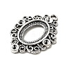 Tibetan Style Alloy Pendant Rhinestone and Cabochon Open Back Settings TIBEP-R304-021AS-LF-2