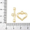 Heart Brass Toggle Clasps KK-G548-43G-02-4