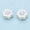 925 Sterling Silver Enamel Beads STER-T008-35B-2
