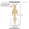 Brass Micro Pave Cubic Zirconia Pendants CU-OY001-85G-01-2