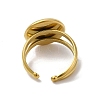 Ion Plating(IP) 304 Stainless Steel Cuff Ring Settings STAS-E202-02A-G-4