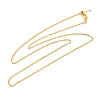 1mm Rack Plating Brass Cable Chain Adjustable Slider Necklaces for Women Men X-MAK-L044-04G-1
