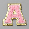 Letter A Computerized Towel Embroidery Cloth Self Adhesive Patches PATC-WH0007-37B-07-1