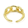 Brass Open Cuff Rings RJEW-B051-43G-3