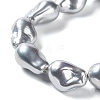 Electroplated Glass Imitation Pearl Beads Strands BSHE-G035-01A-01-1-3