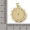 Brass Micro Pave Clear Cubic Zirconia Pendants KK-C262-19G-3