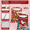 2Pcs 2 Styles Printed Polyester Hanging Car Trash Bags ABAG-DR0001-17-3