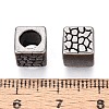 304 Stainless Steel Textured European Style Large Hole Beads STAS-T072-110AS-3