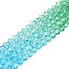Gradient Color Baking Paint Glass Bead Strands X1-DGLA-A039-T6mm-A018-4