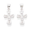 925 Sterling Silver Jesus Cross Pendants STER-N016-121S-3