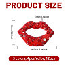 12Pcs 3 Colors Alloy Rhinestone Cabochons ALRI-CA0001-16-2