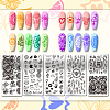 Stainless Steel DIY Nail Art Templates MRMJ-WH0098-013-3