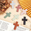 7Pcs 7 Colors Leather Bookmarks AJEW-CP0003-84-4