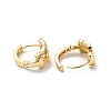 Brass with Clear Cubic Zirconia Hoop Earrings EJEW-B035-45KCG-2