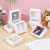 Foldable Square Paper Storage Gift Boxes CON-WH0110-42C-02-4
