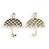 Tibetan Style Umbrella Alloy Pendants TIBEP-A1300-AS-NR-1