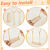 Alloy Crystal Wand Display Stands with Wooden Base BDIS-WH0014-07B-G-3
