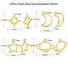 20Pcs 4 Style Alloy Open Back Bezel Pendants PALLOY-CJ0002-11-2