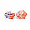 Two Tone Transparent Baking Painted Glass Beads GLAA-S190-021-B01-3