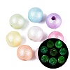 Luminous UV Plating Opaque Acrylic Beads OACR-Q204-16MM-01-1