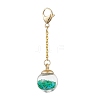 Round Transparent Glass Bottle Pendant Decorations HJEW-JM02388-4